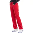 Cherokee Woman's Low Rise Straight Leg Drawstring Pant 1123A-RED - Red