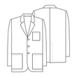 Med 31" Men's Consultation Lab Coat 1389AB-WHTD - White