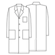Cherokee 40" Unisex Lab Coat 1446-WHT - White