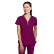Healing Hands Woman's V-neck Top 2274-WINE - Wine