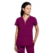 Healing Hands Woman's V-neck Top 2274-WINE - Wine