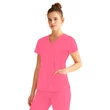 Healing Hands Woman's V-neck Top 2500-CAAPI - Carnation Pink