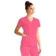 Healing Hands Woman's V-neck Top 2500-CAAPI - Carnation Pink