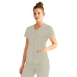 Healing Hands Woman's V-neck Top 2500-KHAKI