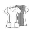 Cherokee Woman's Round Neck Top 2624A-FHRS - Frosted Rose Heather