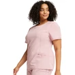 Cherokee Woman's Round Neck Top 2624A-FHRS - Frosted Rose Heather