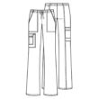 Vrećaste hlače srednje visokog struka na vezanje - 4044-WHTW