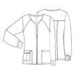 Topla jakna s patentnim zatvaračem - 4315-WHTW