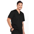 Cherokee Men's Tuckable V-Neck Top 4743-BLKW - Black