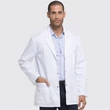Dickies 31" Men's Snap Front Lab Coat 81403-DWHZ - White