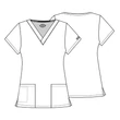 Dickies Woman's V-Neck Top 86706-WIWZ - Wine