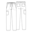 Cherokee Men's Tapered Leg Pant CK131A-CAR
