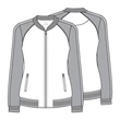 Cherokee Woman's Zip Front Jacket CK309-MRHT - Marked Hearts