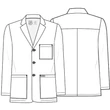Cherokee 30" Men's Consultation Coat - CK401-WHT