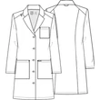 Cherokee Woman's 37" Lab Coat CK421-WHT - White
