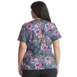Cherokee Woman's Round Print Neck Top CK609-ETBS - Electric Blossoms