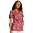 Cherokee Woman's V-Neck Top CK616-MWCM - Meowy Christmouse