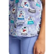 Cherokee Woman's V-Neck Print Top CK651-CLSM - Chillin' Snowmies