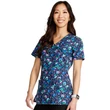 Cherokee Woman's V-Neck Print Top CK688-CFDA - Confetti Daisies