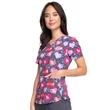 Cherokee Woman's V-Neck Print Top CK703-OGDL - Dog Is Love