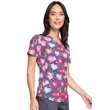 Cherokee Woman's V-Neck Print Top CK703-OGDL - Dog Is Love