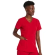 Dickies Woman's V-Neck Top DK615-RED - Red