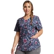 Dickies Woman's V-Neck Print Top DK623-FGAI - Flor-get About It
