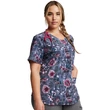 Dickies Woman's V-Neck Print Top DK623-FGAI - Flor-get About It