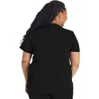 Dickies Woman's V-Neck Top With Rib Knit Panels DK870-BLK - Black