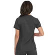 Dickies Woman's V-Neck Top With Rib Knit Panels DK870-PWT - Pewter