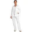 Healing Hands Women's Zip Front Utility Jacket HH360-WTGD - White