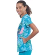 Cherokee Woman's V-Neck Print Top TF690-LHYW - Stay Weird