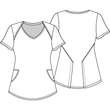 Cherokee Woman's V-Neck Top TF732-SNNF - Woodland Stroll