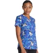 Tooniforms Woman's V-Neck Print Top TF736-DUFH - High Flying Circus