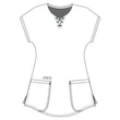 Tooniforms Woman's V-Neck Print Top TF744-LHAT - Adopt Today