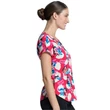 Tooniforms Woman's V-Neck Print Top TF744-LHAT - Adopt Today
