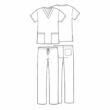 Cherokee unisex set: hlače+bluza zelna - VT501C-TLB