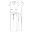 Cherokee unisex set: hlače+bluza turkiz - VT526C-TRQW