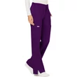 Cherokee Woman's Mid Rise Moderate Flare Drawstring Pant WW120-EGG -Eggplant