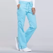 Cherokee Woman's Mid Rise Moderate Flare Drawstring Pant WW120-TRQ - Turquoise