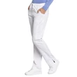 Cherokee Woman's Mid Rise Straight Leg Drawstring Pant WW235AB-WHT - White