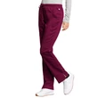 Cherokee Woman's Mid Rise Straight Leg Drawstring Pant WW235AB-WIN - Wine