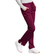 Cherokee Woman's Mid Rise Straight Leg Drawstring Pant WW235AB-WIN - Wine