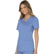 Cherokee Woman's Mock Wrap Top WW610-CIE - Ciel Blue