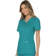 Cherokee Woman's Mock Wrap Top WW610-TLB - Teal Blue