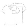 Muška majica s V izrezom - WW675-WHT