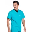 Cherokee Men's Tuckable V-Neck Top WW675-TLB - Teal Blue