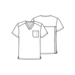Cherokee Men's Tuckable V-Neck Top WW755AB-PWT - Pewter
