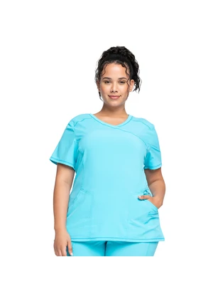 Cherokee Woman's Mock Wrap Top 2625A-TRQ - Turquoise