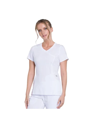 Cherokee Woman's Mock Wrap Top 2625A-WTPS - White